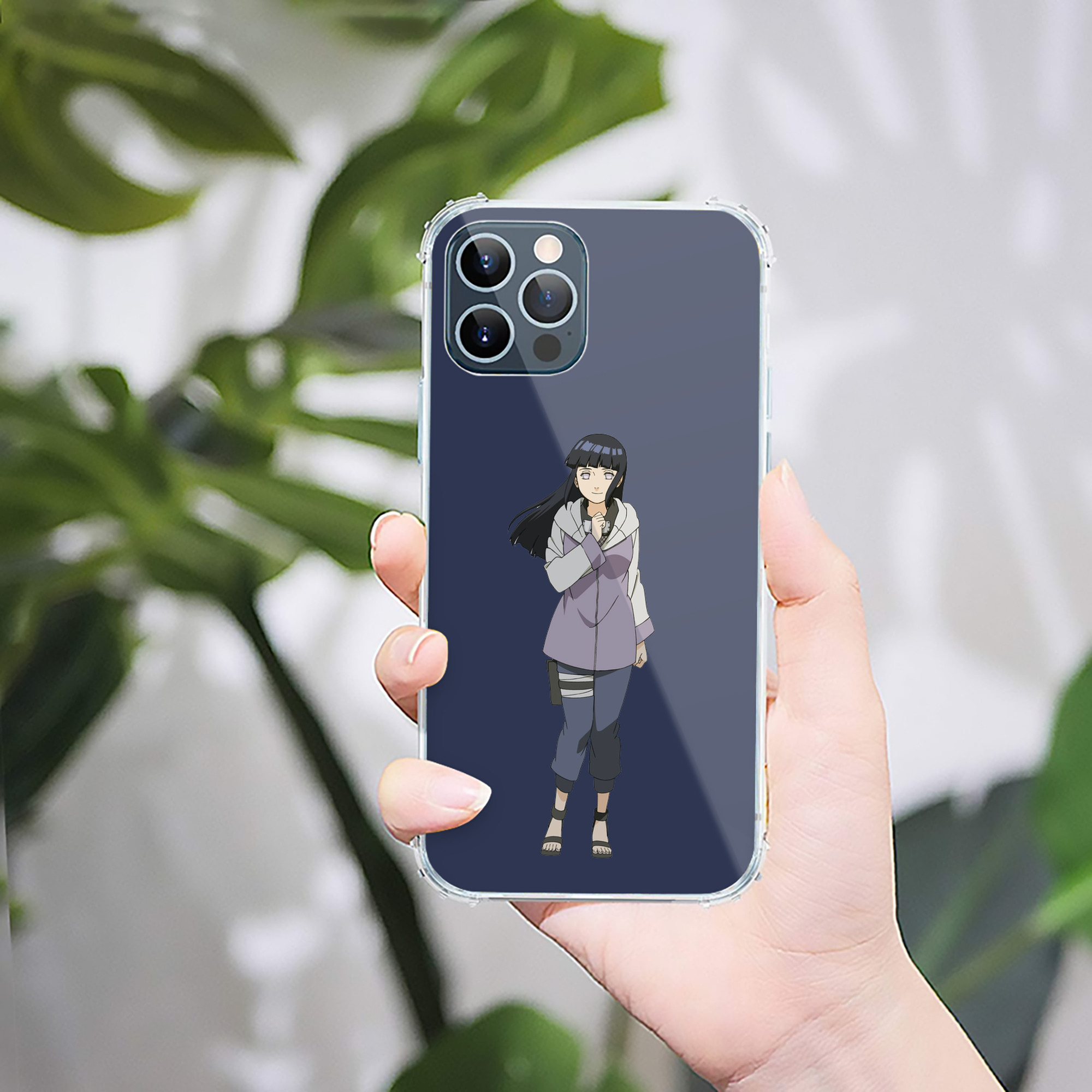 （画像用） NARUTO -ナルト- 日向ヒナタ Hyūga Hinata 【iPhone 12シリーズ対応】透明スマホケース（クリアソフトケース）